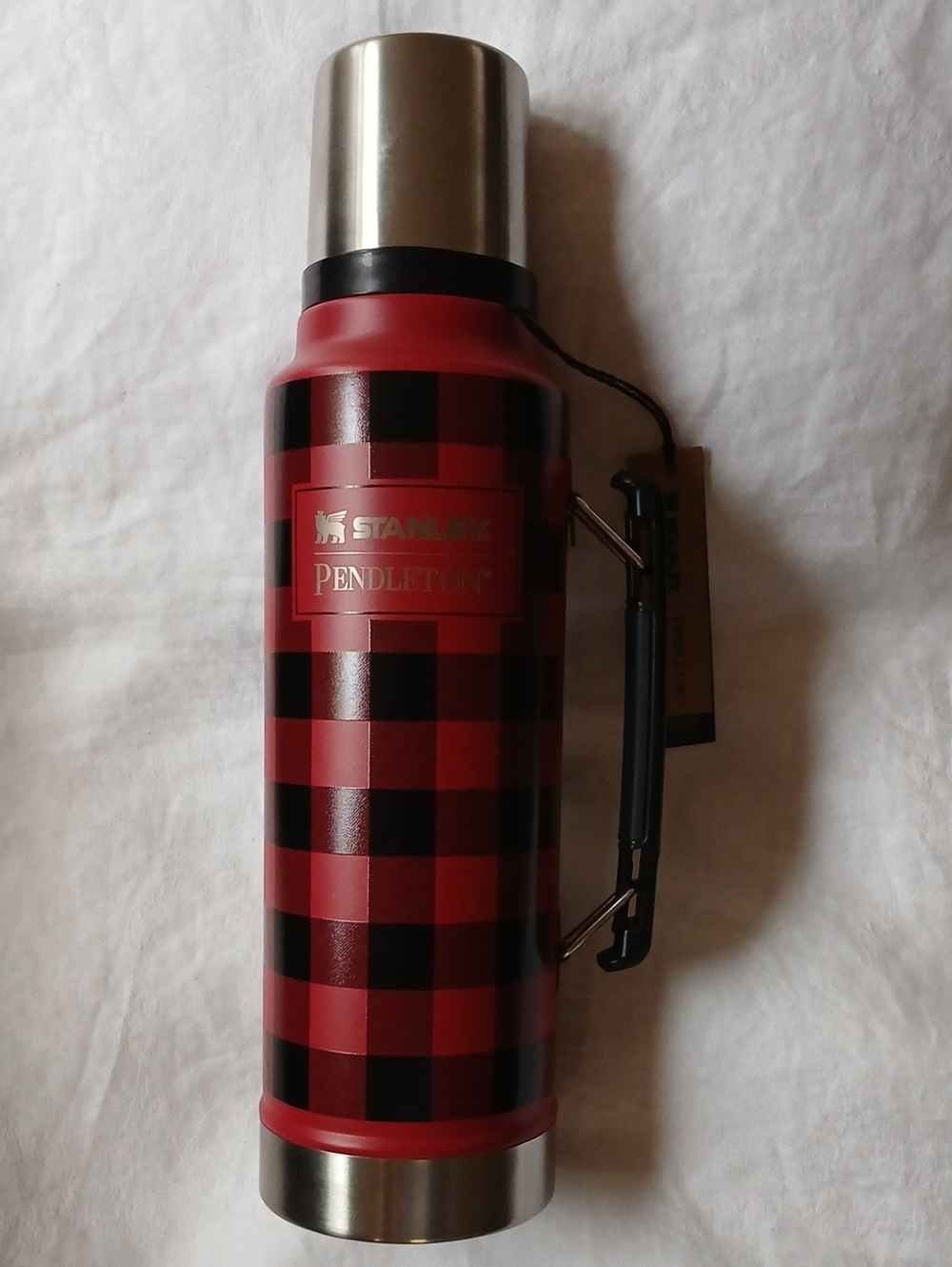 STANLEY X PENDLETON 1.5QT THERMOS WITH HANDLE VACUUM BOTTLE BLACK RED PLAID NWT